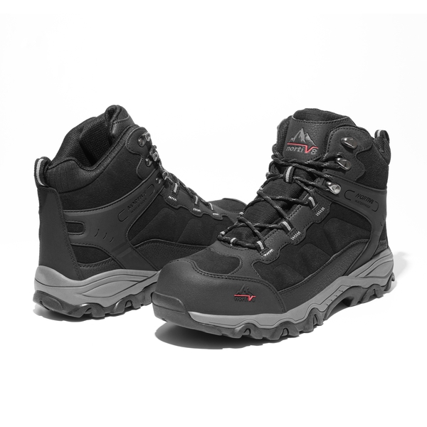 [Paladin-Steel] Men's Non-Slip Steel-Toe Work Boots - BLACK - 4